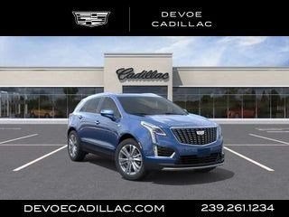 2026 Cadillac XT5 Premium Luxury in Opulent Blue Metallic — front three-quarter view