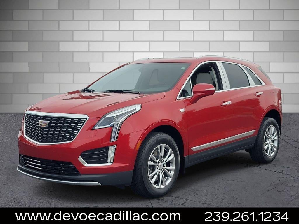 2022 Cadillac XT5 Premium Luxury in Infrared Tintcoat — front three-quarter view