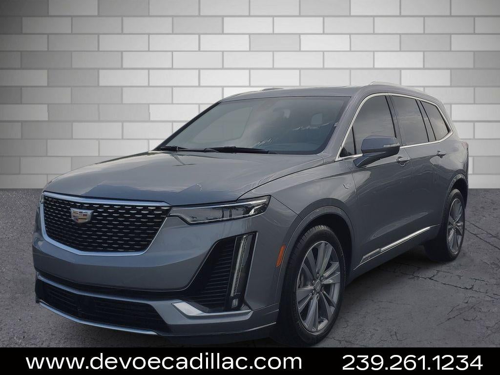 2020 Cadillac XT6 FWD Premium Luxury in Satin Steel Metallic — front three-quarter view