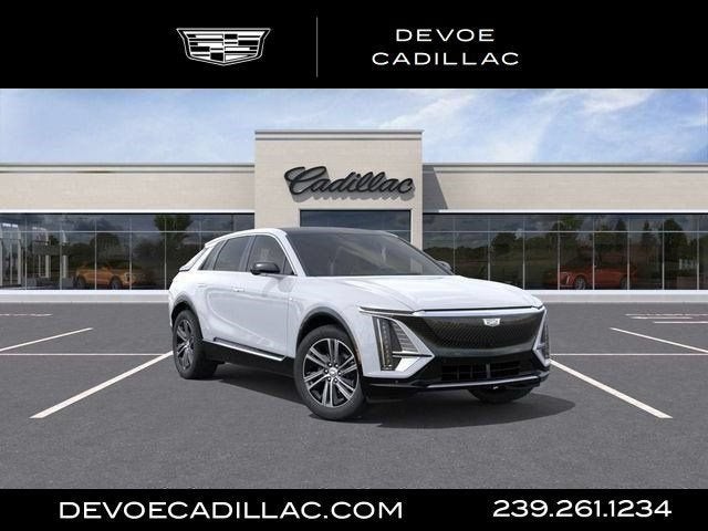 2026 Cadillac LYRIQ Luxury in Vibrant White Tricoat — front three-quarter view