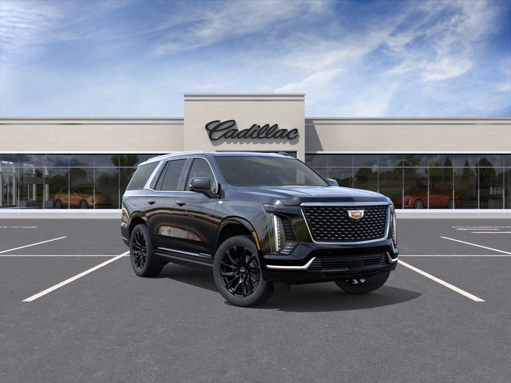 2026 Cadillac Escalade Luxury in Black Raven — front three-quarter view