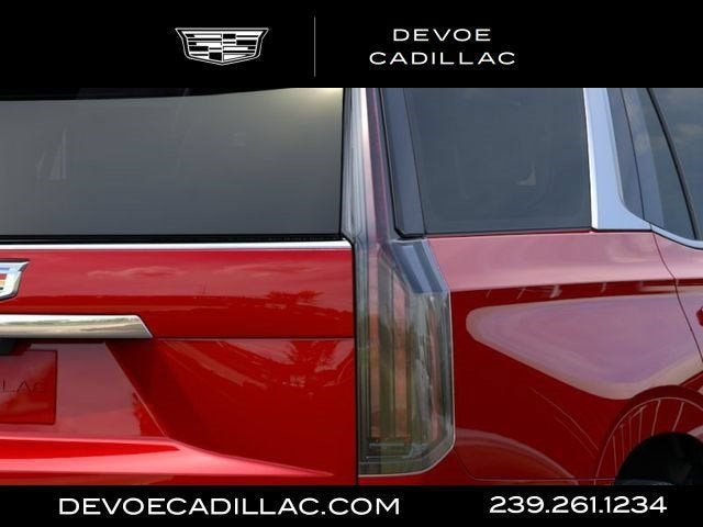 2026 Cadillac Escalade Luxury in Radiant Red Tintcoat — front three-quarter view