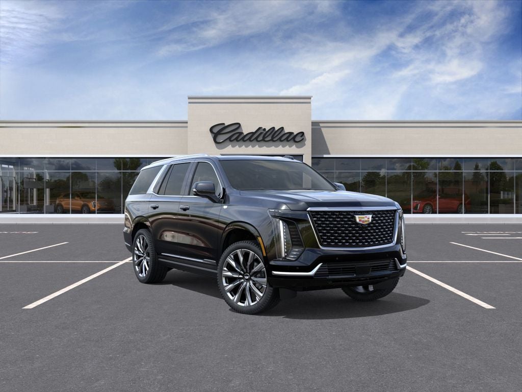 2026 Cadillac Escalade Luxury in Black Raven — front three-quarter view