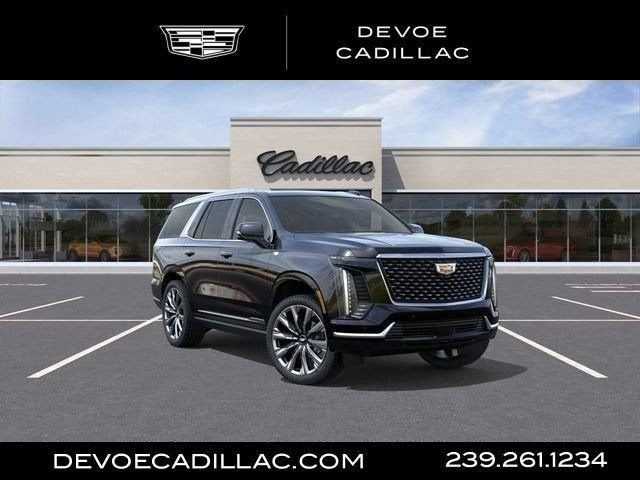 2026 Cadillac Escalade Luxury in Black Raven — front three-quarter view