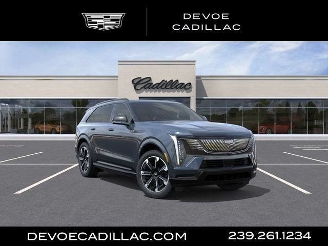 2026 Cadillac ESCALADE IQ Premium Sport in Deep Space Metallic — front three-quarter view