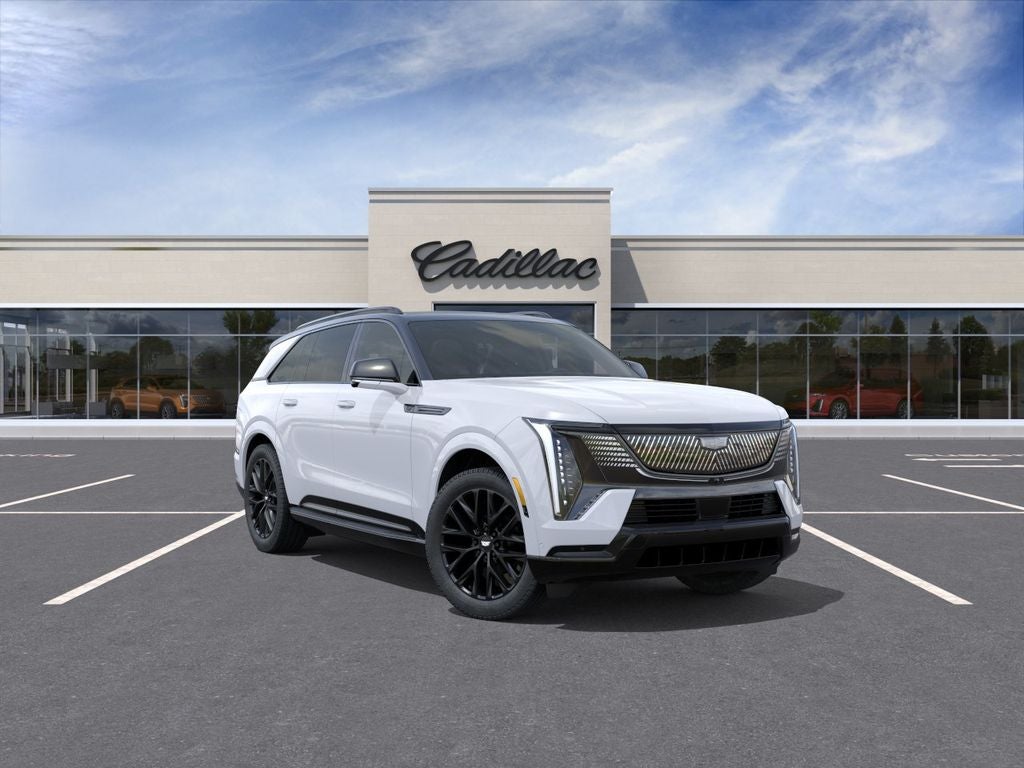 2026 Cadillac ESCALADE IQ Premium Sport in Vibrant White Tricoat — front three-quarter view