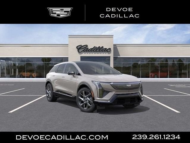 2027 Cadillac OPTIQ Luxury in Sandstone — front three-quarter view