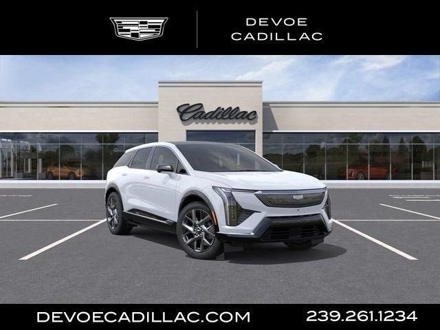 2027 Cadillac OPTIQ Luxury in Vibrant White Tricoat — front three-quarter view