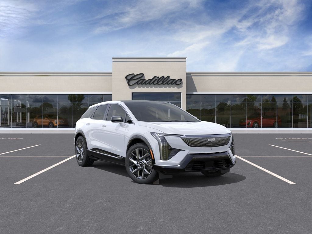2026 Cadillac OPTIQ Premium Luxury in Vibrant White Tricoat — front three-quarter view