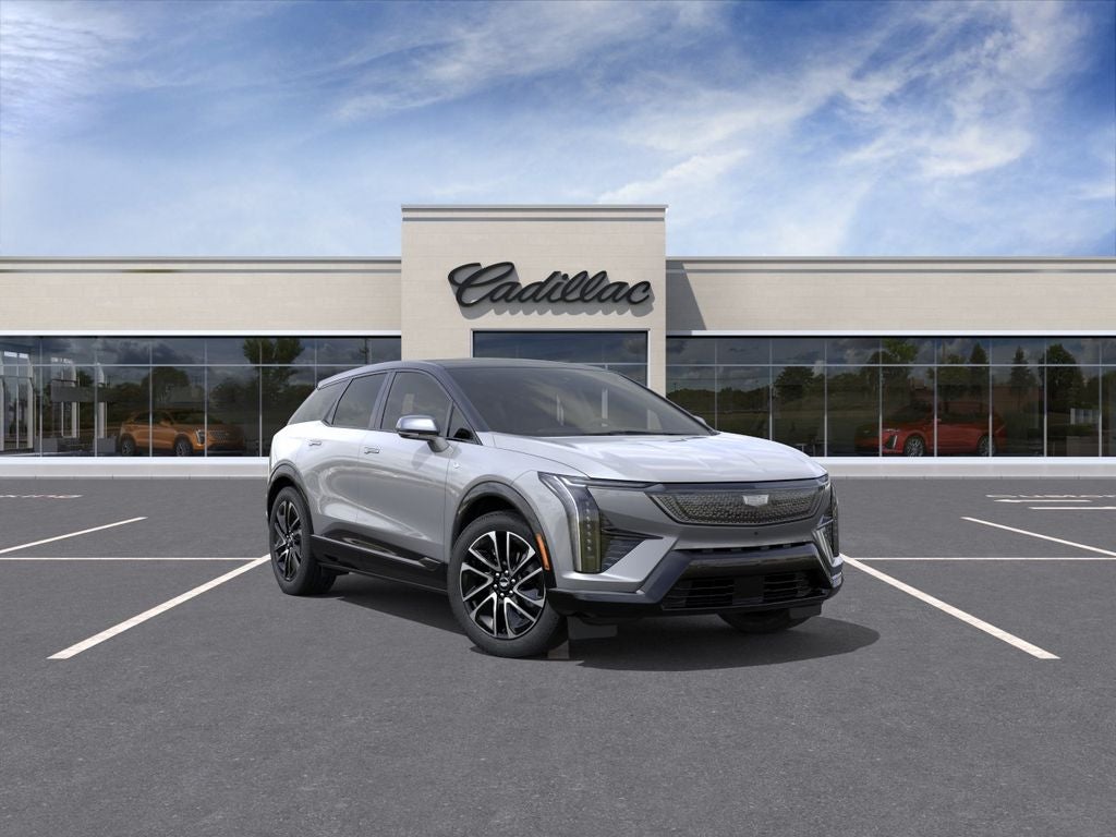 2026 Cadillac OPTIQ Sport in Argent Silver Metallic — front three-quarter view