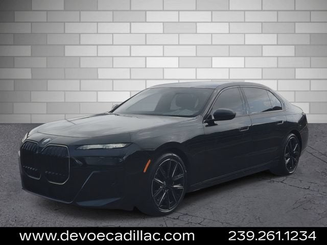 2024 BMW 7 Series 760i xDrive in Black Sapphire Metallic — front three-quarter view